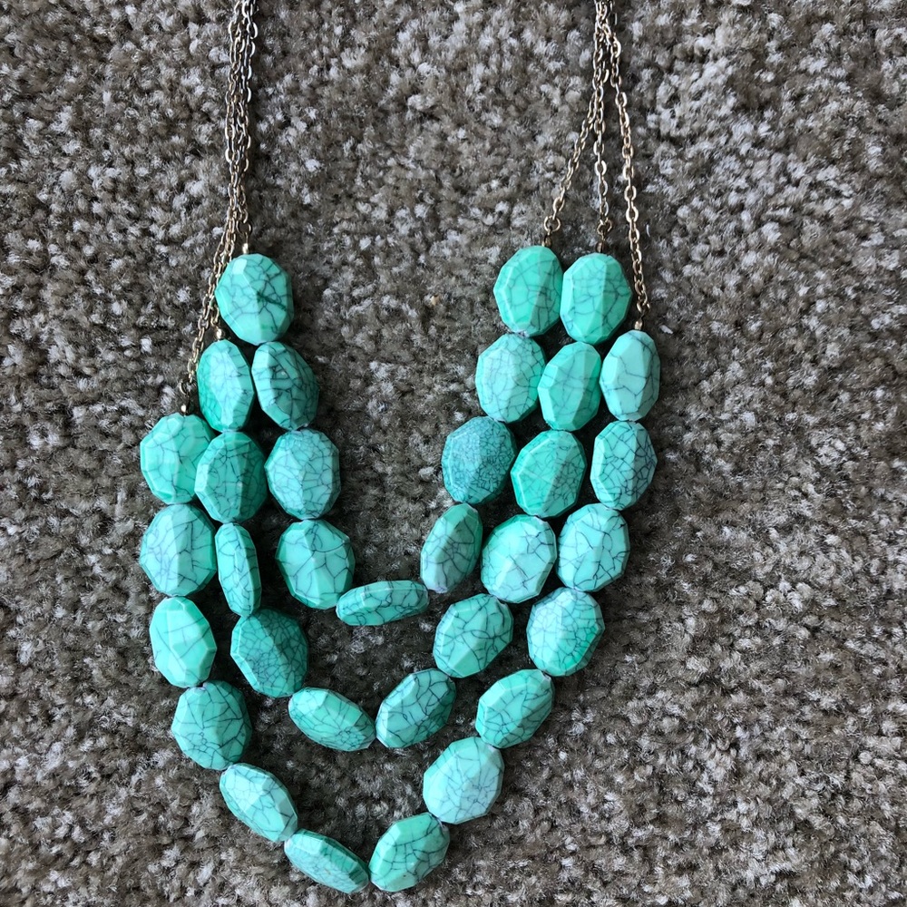 Turquoise three strand necklace